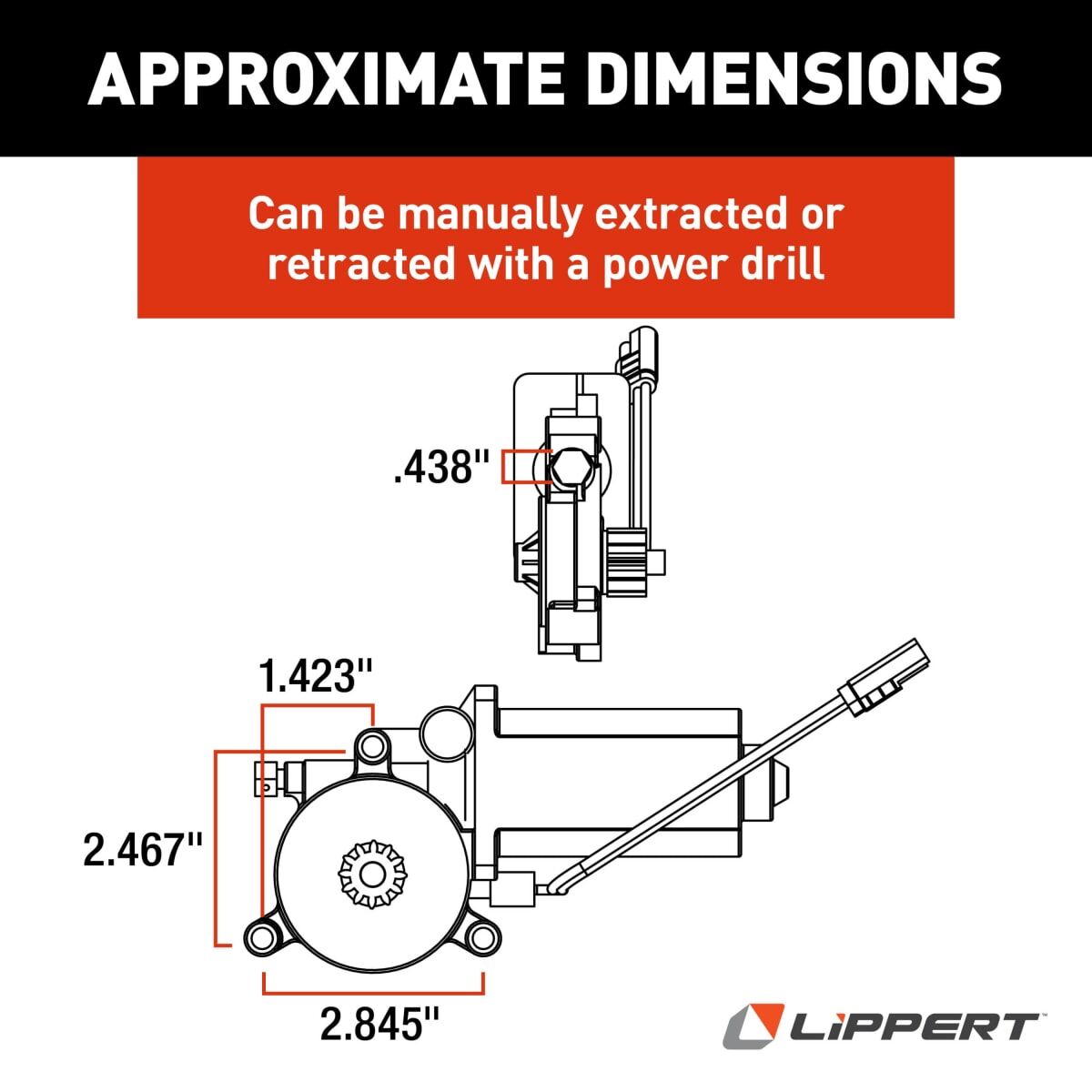 Thor RV Lippert Solera 373566 Awning Motor 0418313 | Champion RV Parts