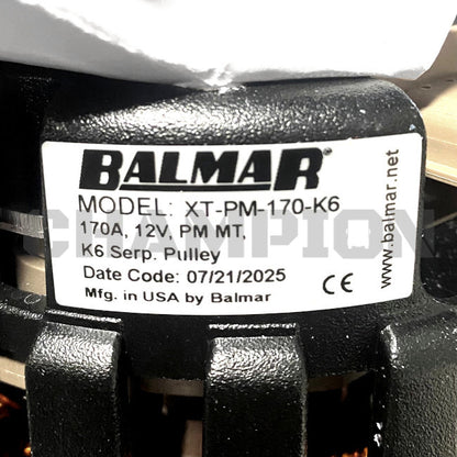 Thor RV Balmar Alternator 170A 12V XT-Series XT-PM-170-K6 | Champion RV Parts