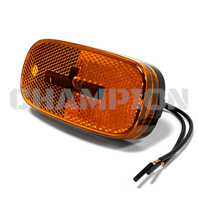 Thor RV Amber Marker Light 4" x 2" w/ Black Base 08685923 | Champion RV Parts