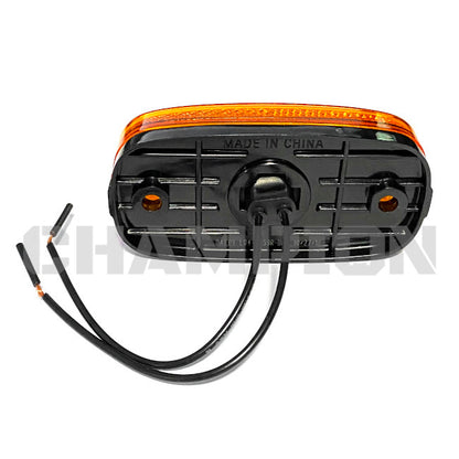 Thor RV Amber Marker Light 4" x 2" w/ Black Base 08685923 | Champion RV Parts