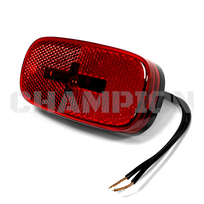 Thor RV Red Marker Light  4" x 2" w/ Black Base 08685927 | Champion RV Parts