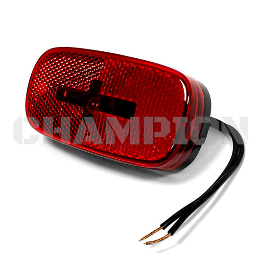 Thor RV Red Marker Light  4" x 2" w/ Black Base 08685927 | Champion RV Parts