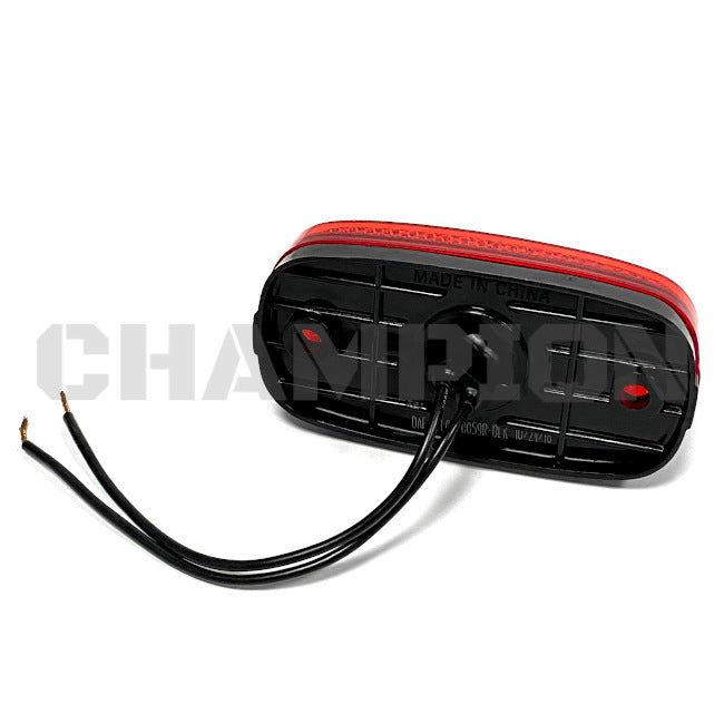 Thor RV Red Marker Light  4" x 2" w/ Black Base 08685927 | Champion RV Parts