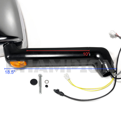 Thor RV Velvac Euromax Mirror Head Heated, Passenger (RH), Chrome & Black 08734319 | Champion RV Parts