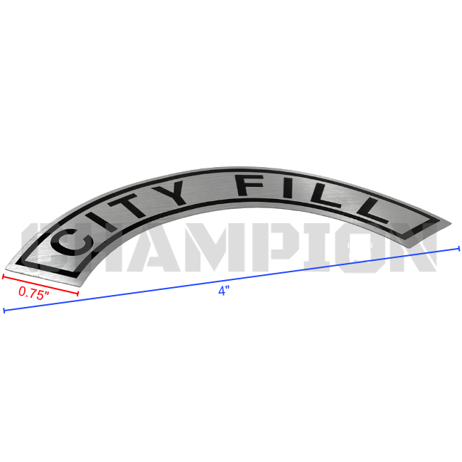 Thor RV City Fill Label Decal 0450018 | Champion RV Parts